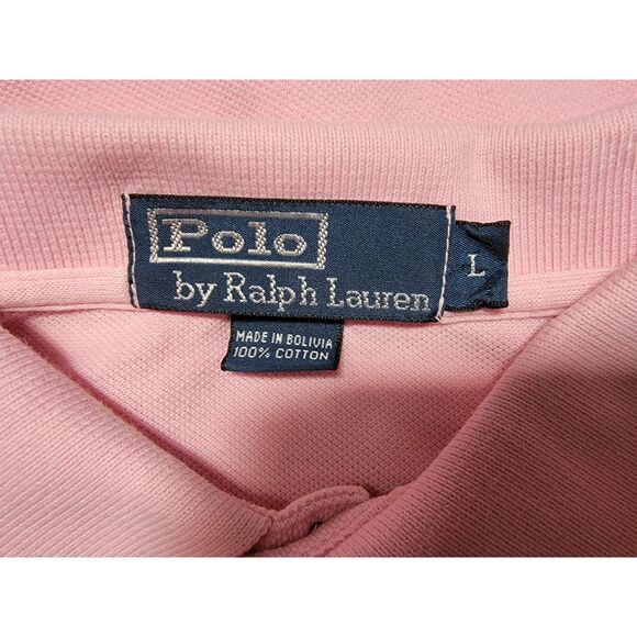 Ralph Lauren Pink Polo Green Pony Shirt - Large - Picture 4 of 5
